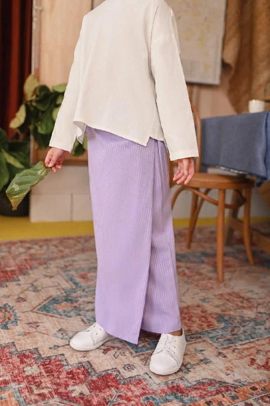 The Tanah Folded Skirt - Lavender Stripe summer skirt style