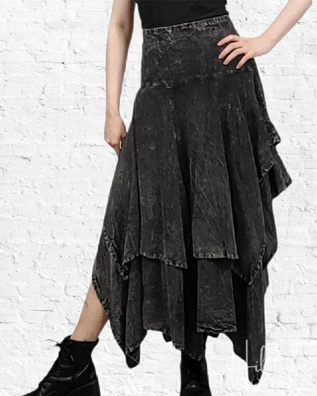 Black Shasta Skirt denim skirt casual