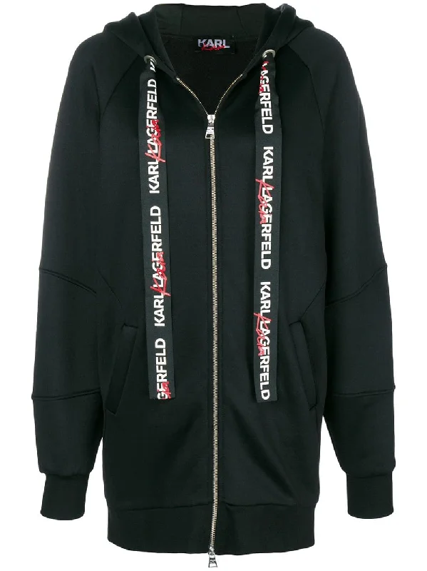 Karl Lagerfeld X Kaia Oversized Hoodie Hoodie with Snap Buttons Easy Quick