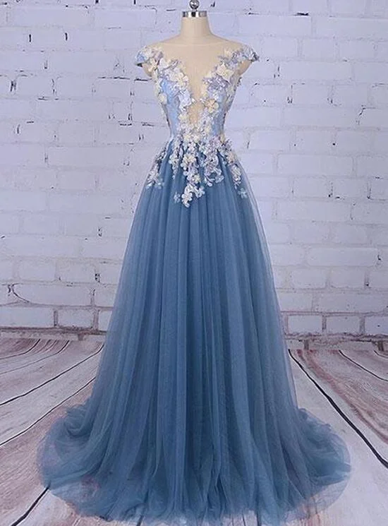 Elegant Tulle Floral Prom Gowns, Charming Evening Formal Dresses,s Party Dresses Tunics Sophisticated sleek