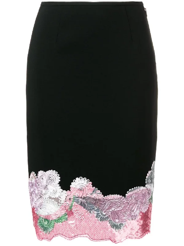 embellished midi skirt breathable skirt fabric