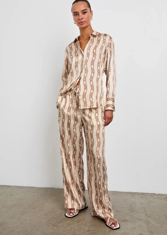 Rails Damani Pants- Ivory Gold Link Casual Sweatpants Style