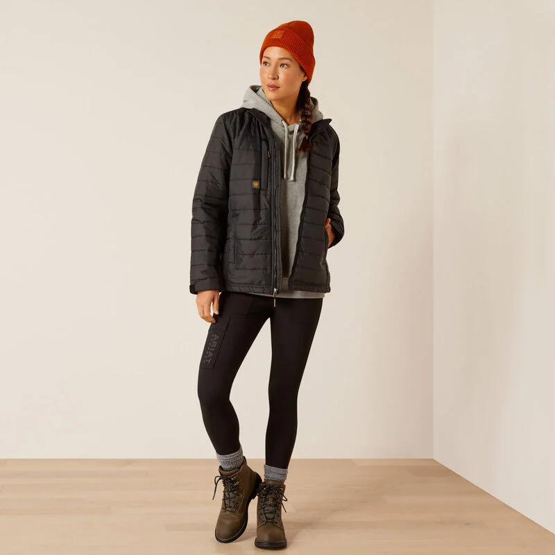 Ariat Ladies Rebar Cordura Ripstop Lightweight Insulated Jacket - Black - 10052029 Satin Jacket Silk Jacket Chiffon Jacket