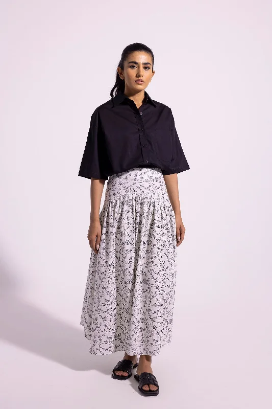 PRINTED SKIRT (E0987/108/003) chiffon skirt airy