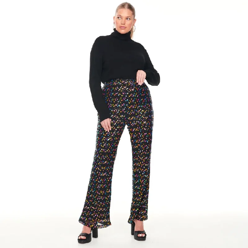 Sequin Pants Warm Wool Trousers