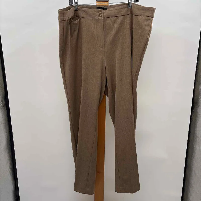 Talbots Women's Size 18W Brown Heathered Pants Casual Track Pants