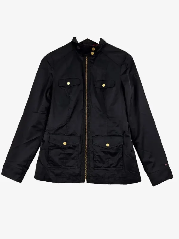 Tommy Hilfiger Classic Light Utility Jacket Size S Satin Fabric Silk Fabric Chiffon Fabric