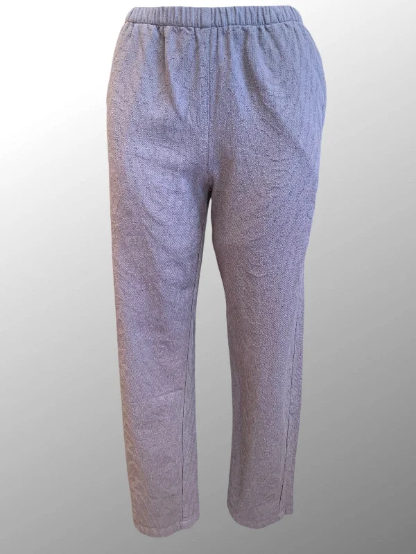 Textured Linen-Blend Pants Relaxed Linen Pants