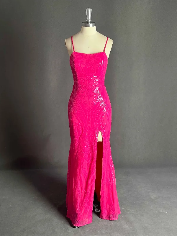 Nicole Charming Spaghetti Straps Corset Back Sequin Prom Dresses Tunics Winter warm