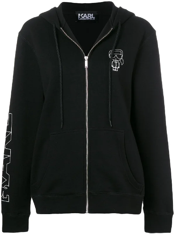 Ikonik Karl hoodie Hoodie with Hem Fringe Bohemian Relaxed