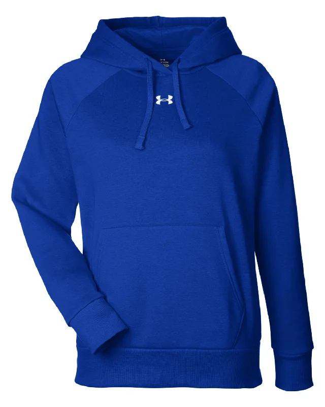 Under Armour - Women's Rival Fleece Hooded Sweatshirt Hoodie with High Neck Warm Protective