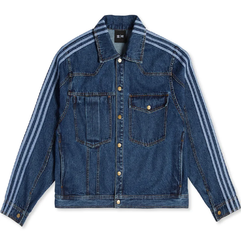 Adidas Originals x IVY PARK Denim Jacket 2 - Dark Denim Wool Fabric Cashmere Fabric Tweed Fabric