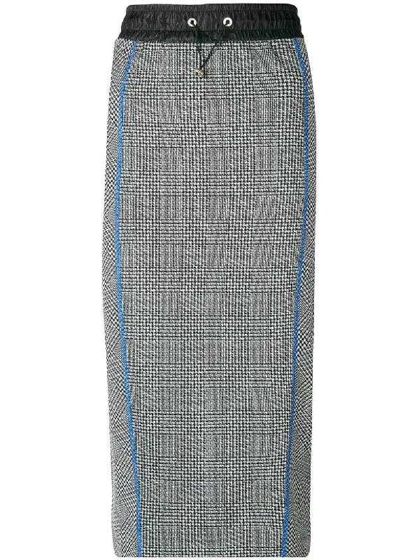 drawstring houndstooth skirt velvet skirt sumptuous