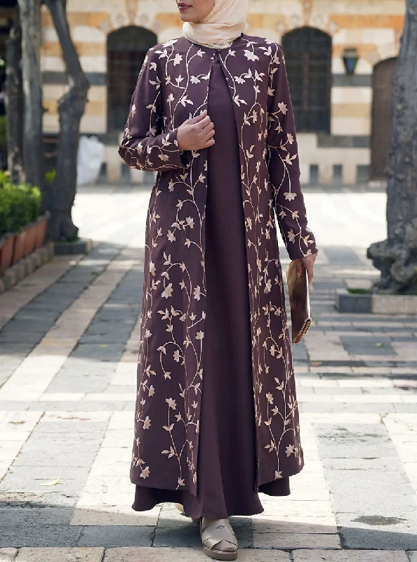 Embroidered Jacket and Dress Set Faux Fur Jacket Real Fur Jacket Shearling Jacket