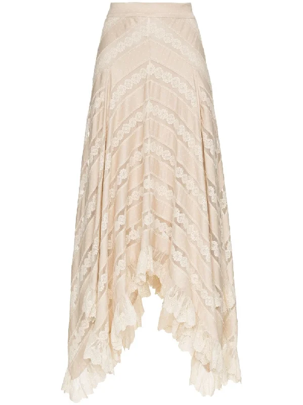 Unbridled Chevron Panel Skirt wool skirt thick