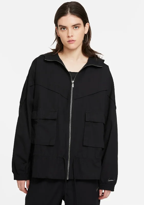 NIKE WOMENS ICON CLASH JACKET <br> CZ9328-010 Zippered Jacket Buttoned Jacket Snapped Jacket