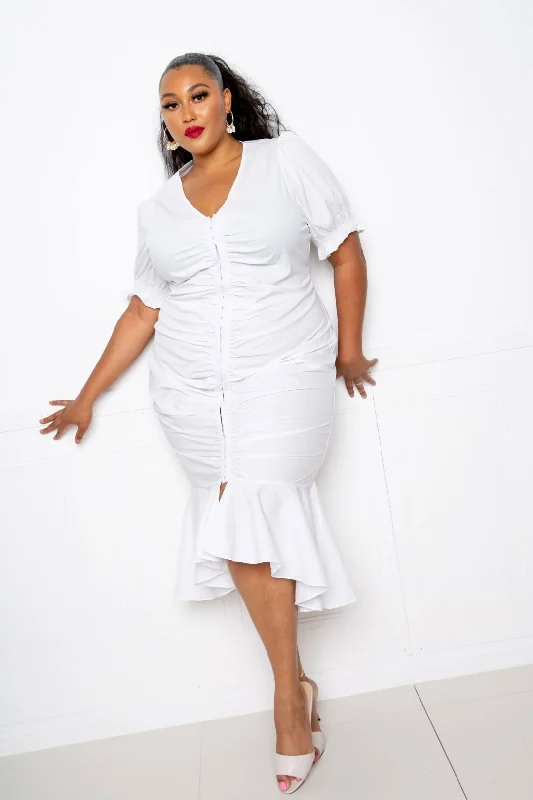 Ruched Mermaid Dress Tunics Practical durable