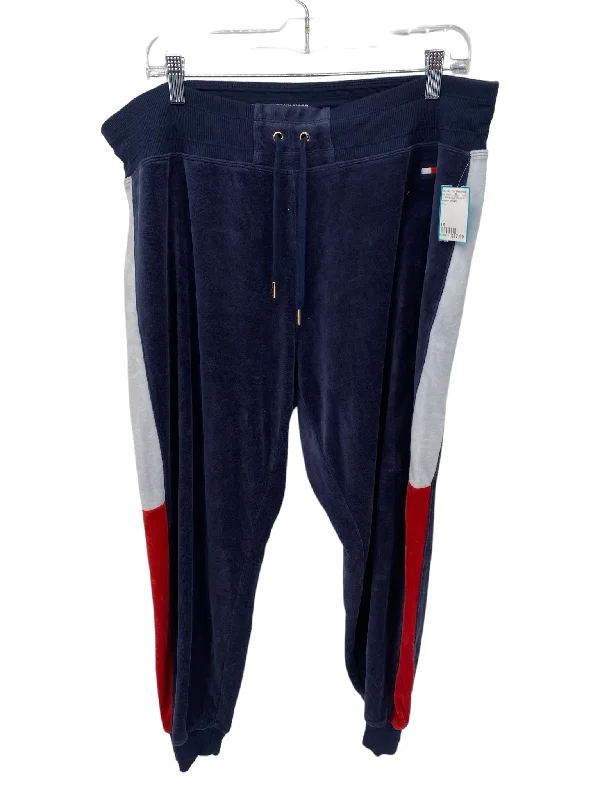 Tommy Hilfiger Women Size 1X Navy CD Athleisure Pants Fashionable Work Pants