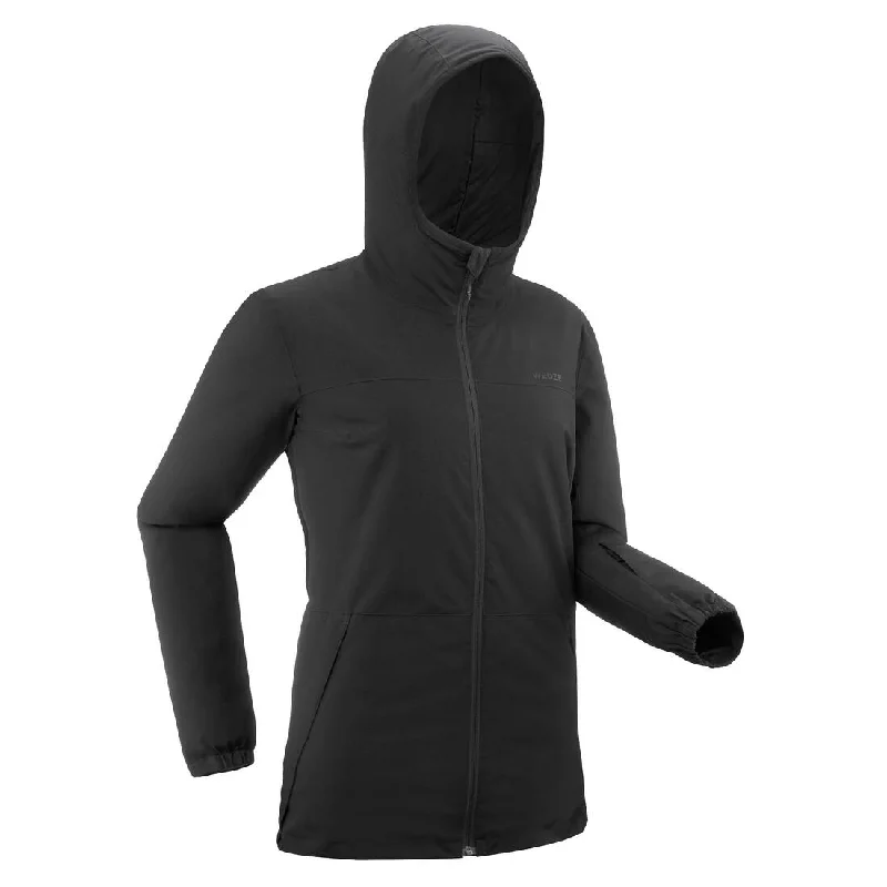 Women’s Warm and Waterproof Ski Jacket 100 - Black Faux Fur Jacket Real Fur Jacket Shearling Jacket