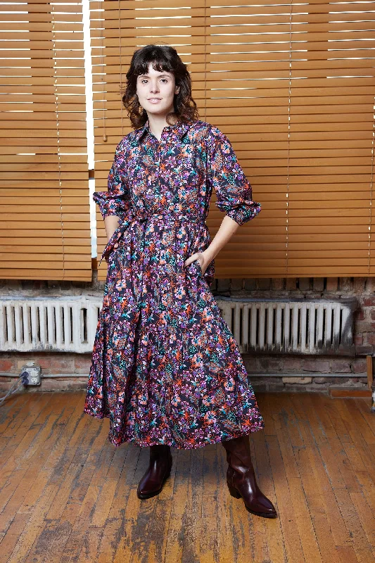 LAURIE DRESS | MEADOW PRINT Maxi Flowy Bohemian
