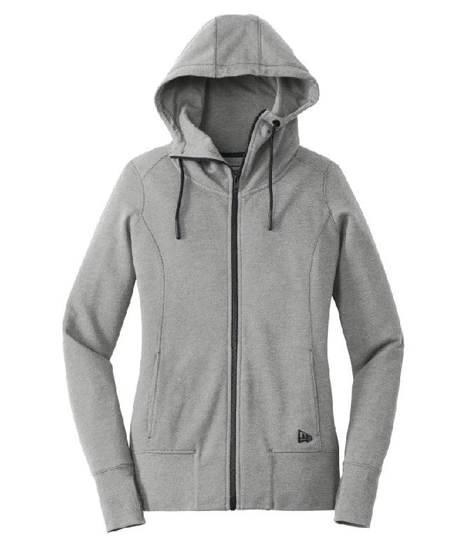 New Era - Women's Tri-Blend Fleece Full-Zip Hoodie Hoodie with Velcro Closure Adjustable Secure