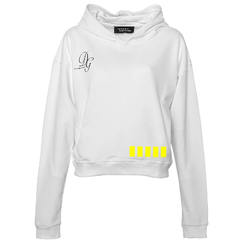 Jetsetter Hoodie Weiß London-NY Hoodie with Sequins Glamorous Eye-catching