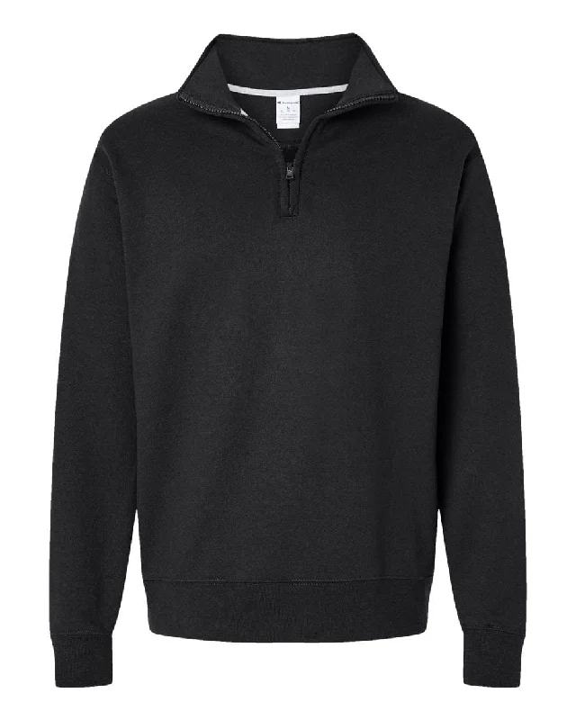 Champion - Powerblend® Quarter-Zip Sweatshirt Hoodie with Oversized Fit Loose Comfortable
