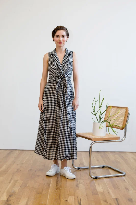 EMILY DRESS | BLACK & WHITE CHEX Tunics Sophisticated sleek