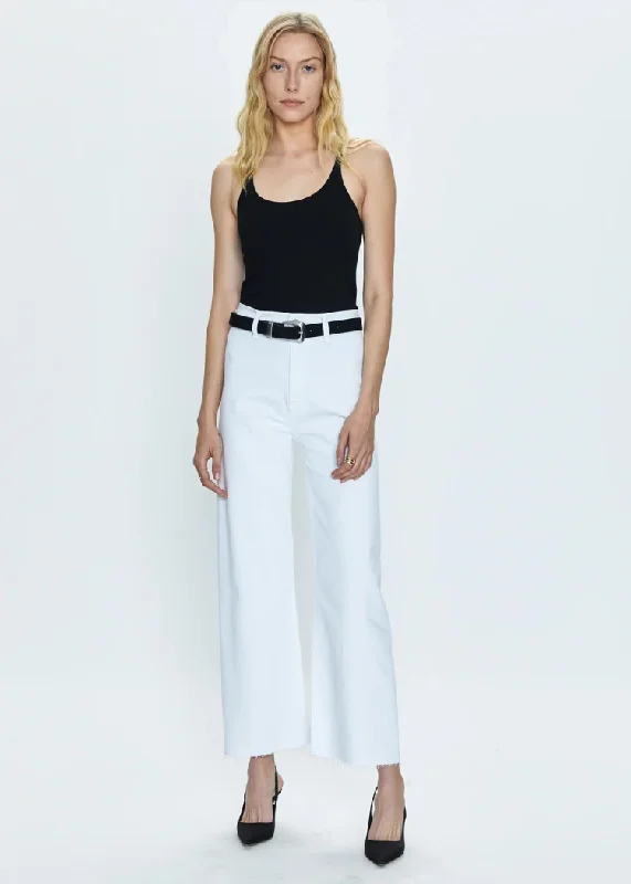 Pistola Penny High Rise Wide Leg Pant - Blizzard ***FINAL SALE*** Slim-Fit Khaki Pants