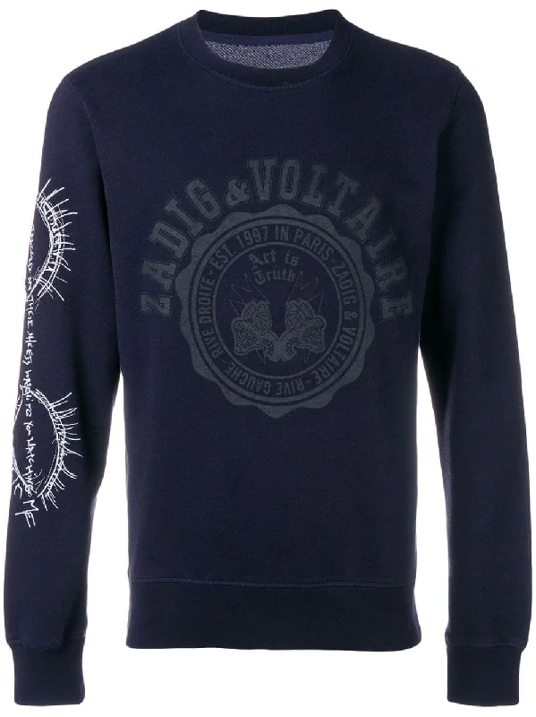 Zadig & Voltaire X Evan Ross Steeve sweatshirt Hoodie with Back Slit Movement Comfort