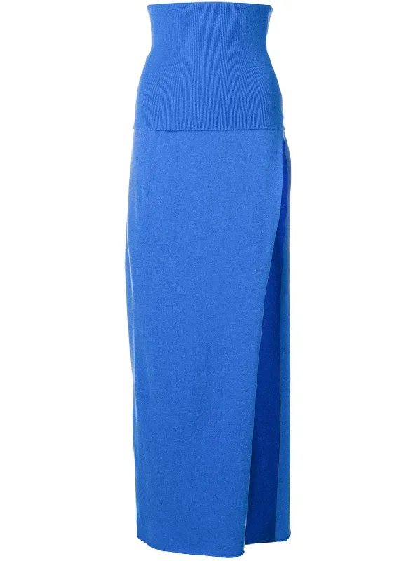 knitted maxi skirt wool skirt warm