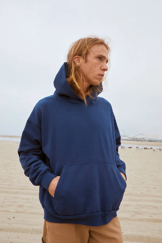 Trash Hoodie - Vintage Blue Hoodie with Embroidery Detailed Premium