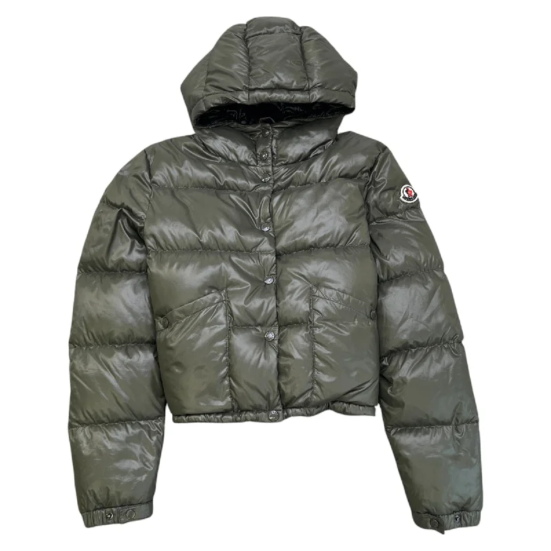 Women's Bardanettte Down Jacket Khaki Size 4 / UK 16 Hooded Jacket Caped Jacket Shawl Collar Jacket