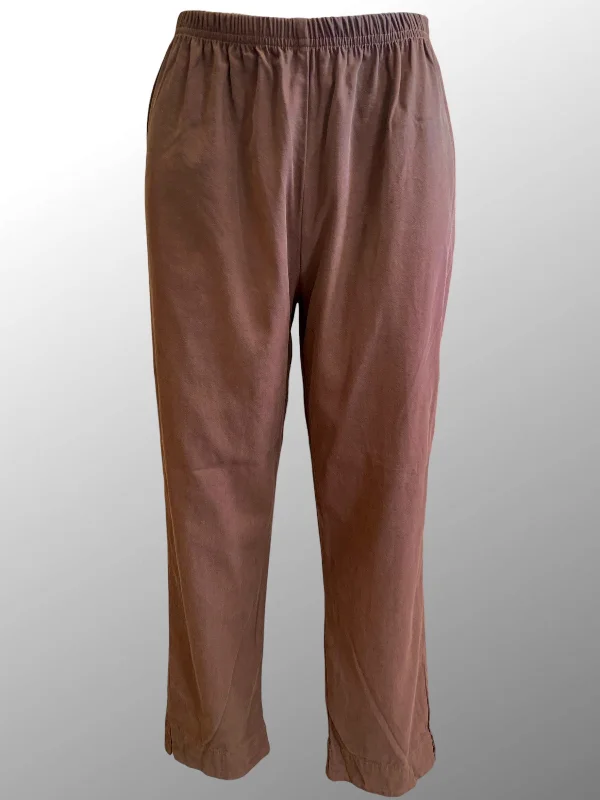 Tapered Crop Tencel Pants Elegant Silk Pants
