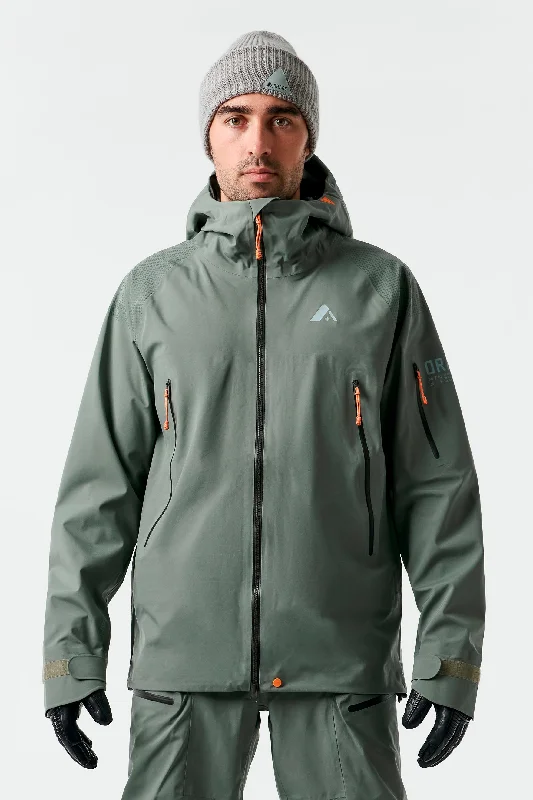 Men's MTN-X Glacier 3L Light Jacket-Dark Leaf Print Jacket Jacquard Jacket Patchwork Jacket