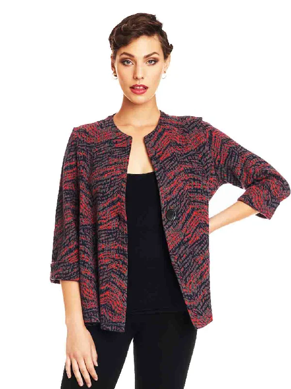 Tianello Avenue Knit Jersey Jacquard Lando Jacket Snapped Jacket Toggled Jacket Drawstring Jacket