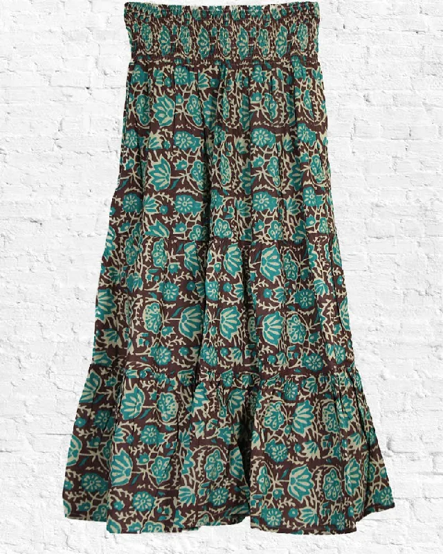 Teal Raja Organic Cotton Ariel Skirt corduroy skirt comfortable
