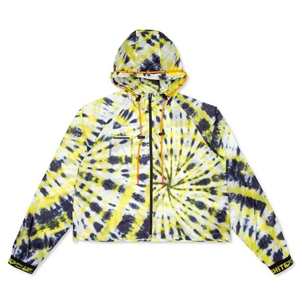 Nike x Off-White Women's NRG As Jacket #1 AOP - Volt Ribbed Jacket Pleated Jacket Ruffled Jacket