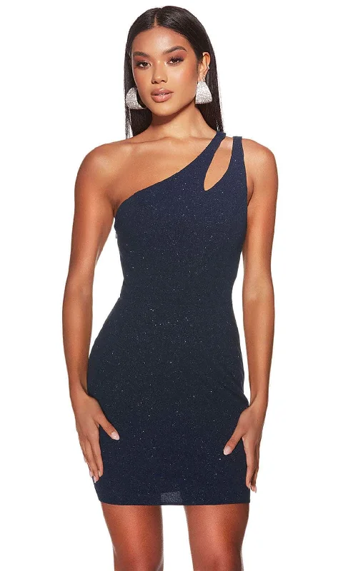 Alyce Paris 4822 - Asymmetrical One-Shoulder Cocktail Dress Tunics Satin smooth