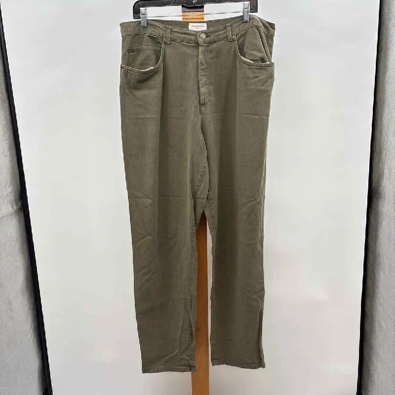 Jones New York Women's Size 16 Green Solid Pants Chic Wool Trousers