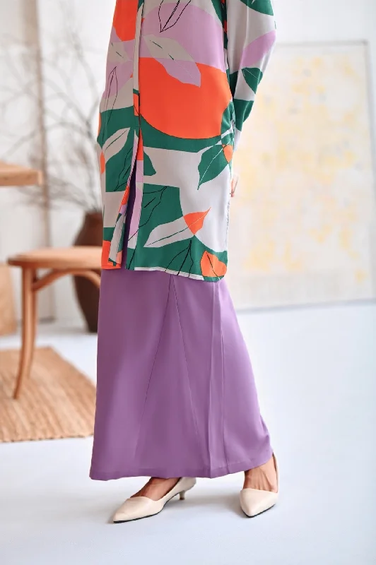 The Rehati Women Modest Glory Skirt - Purple corduroy skirt textured