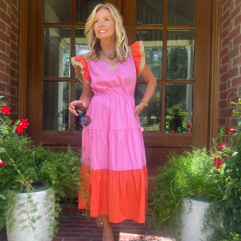 Kally Colorblock Dress | Pink Tunics Chinos classic