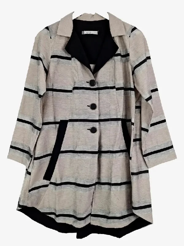 The Ark Vintage Longline Jacquard Jacket Size S Welt Pockets Slit Pockets Flap Pockets