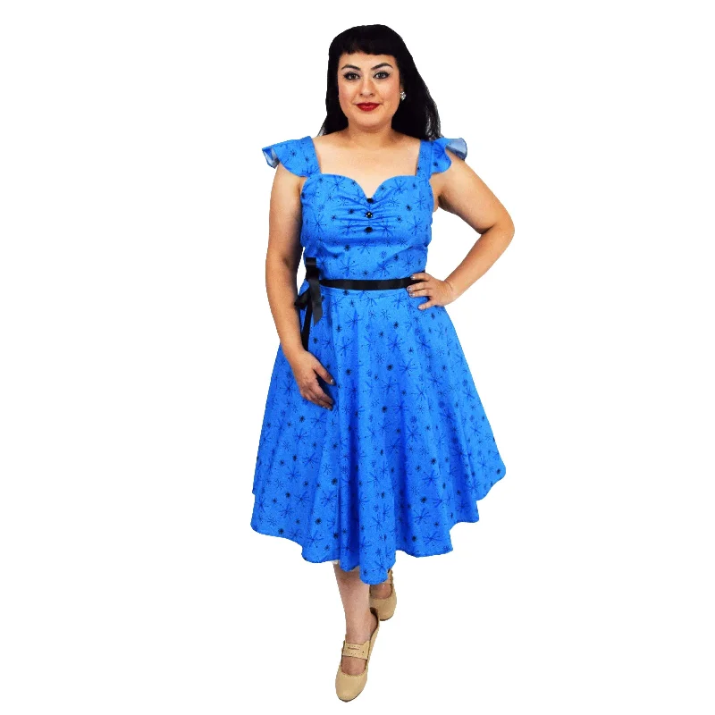Swing Dress in Blue Atomic Print Tunics Essential wardrobe