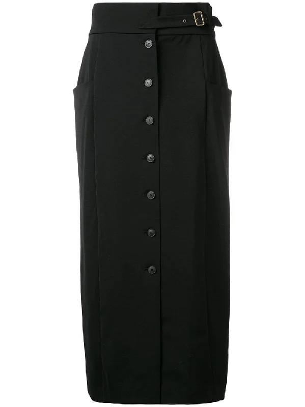 button-up midi skirt denim skirt durable