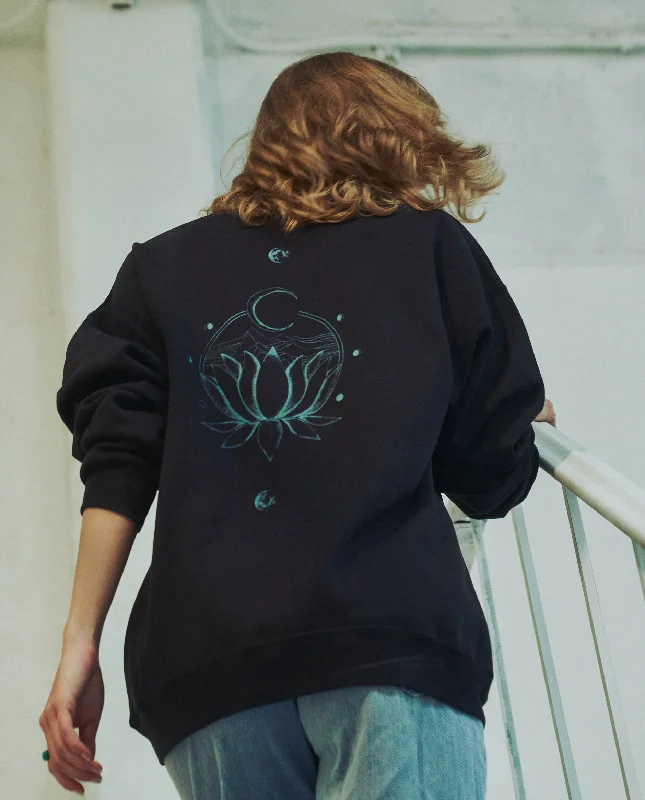 Lunar Lotus Unisex Crewneck Sweatshirt Hoodie Jacket Zipper Layering