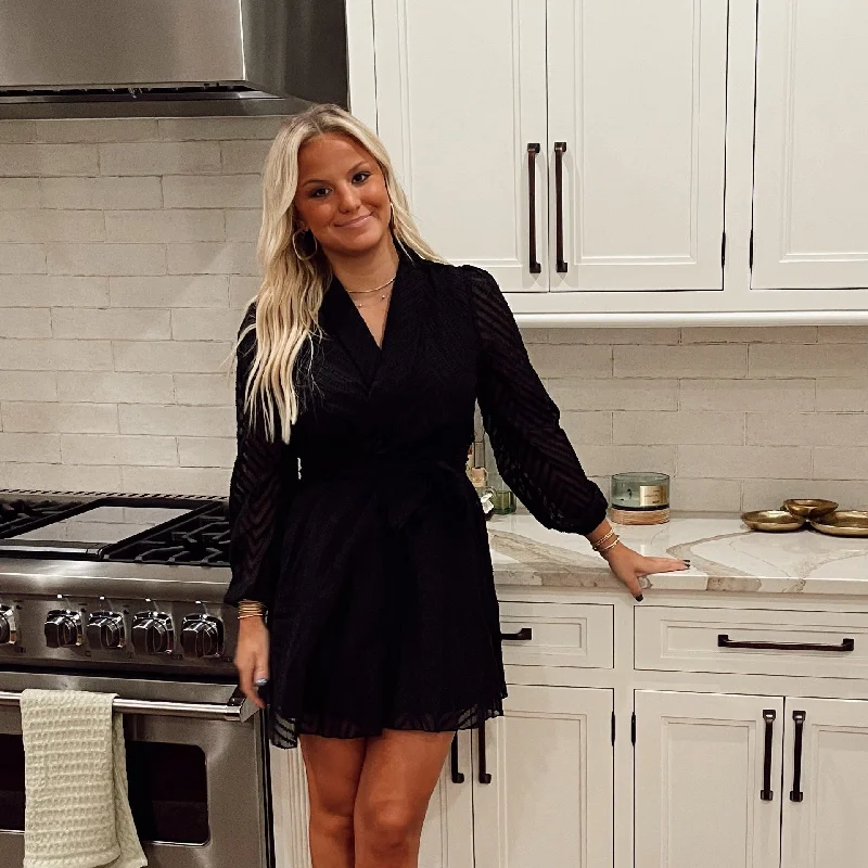 Bella Wrap Swing Dress | Black Tunics Luxurious premium