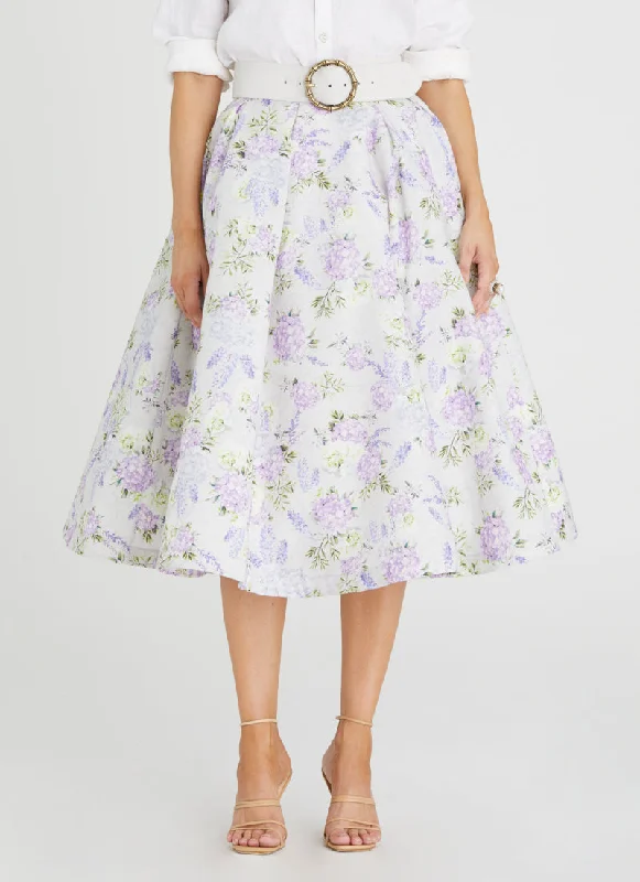Wisteria Katherine Midi Skirt leather skirt bold