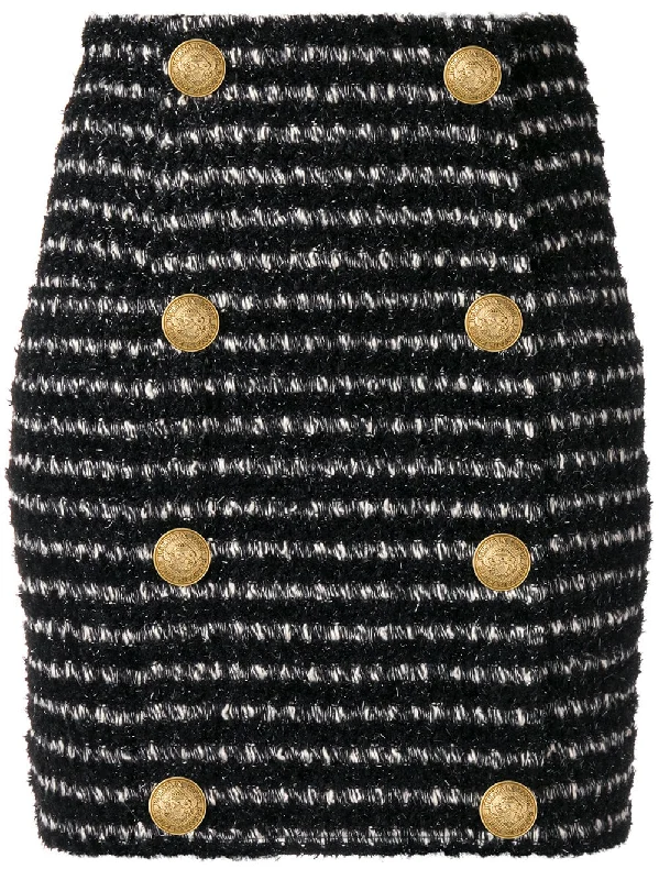 bouclé-tweed mini skirt vintage skirt charm