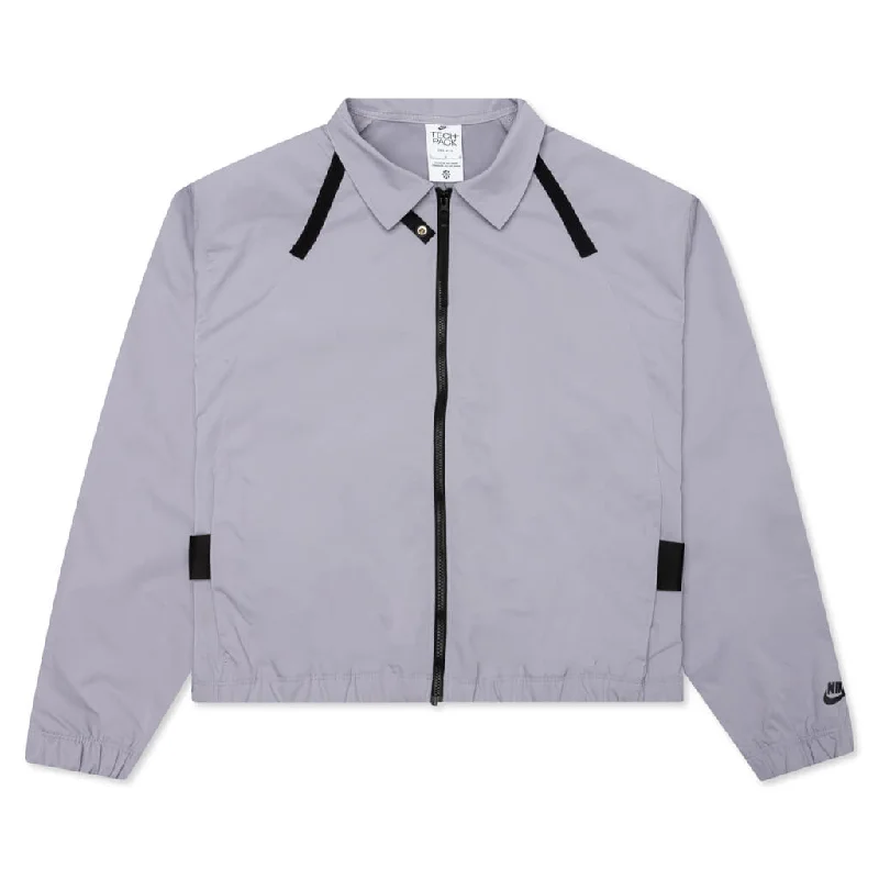 Sportswear Women's Tech Pack Jacket - Provence Purple/Black Knit Fabric Woven Fabric Fleece Fabric